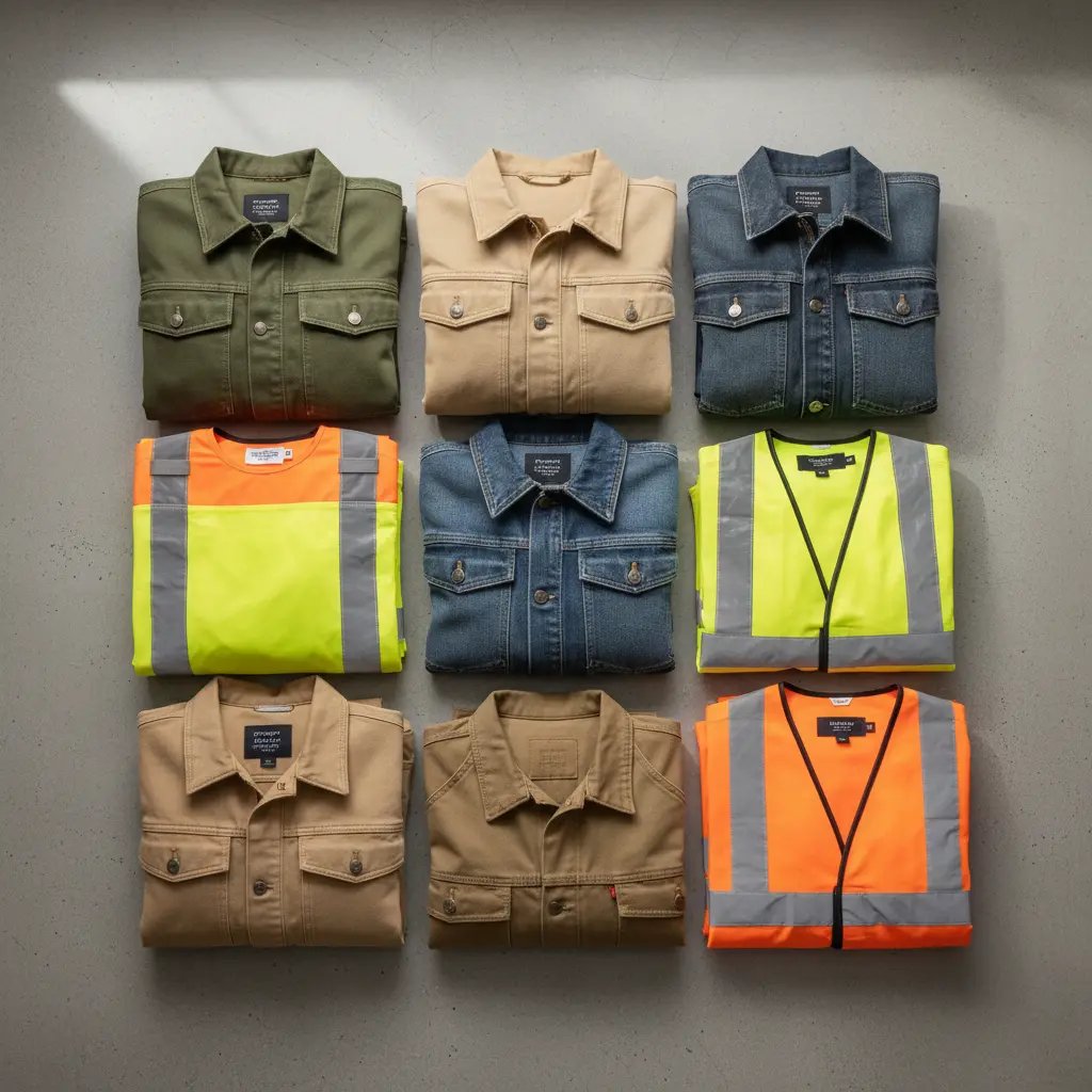 Workwear including jackets and safety vests